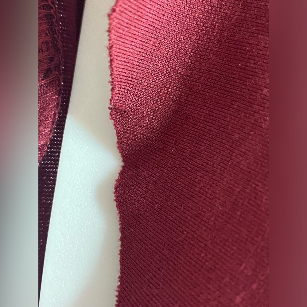 City Chic Burgundy Rounded Neckline Fluttering Cape Sleeves Skylar Dress SKU0466 - Picture 6 of 10